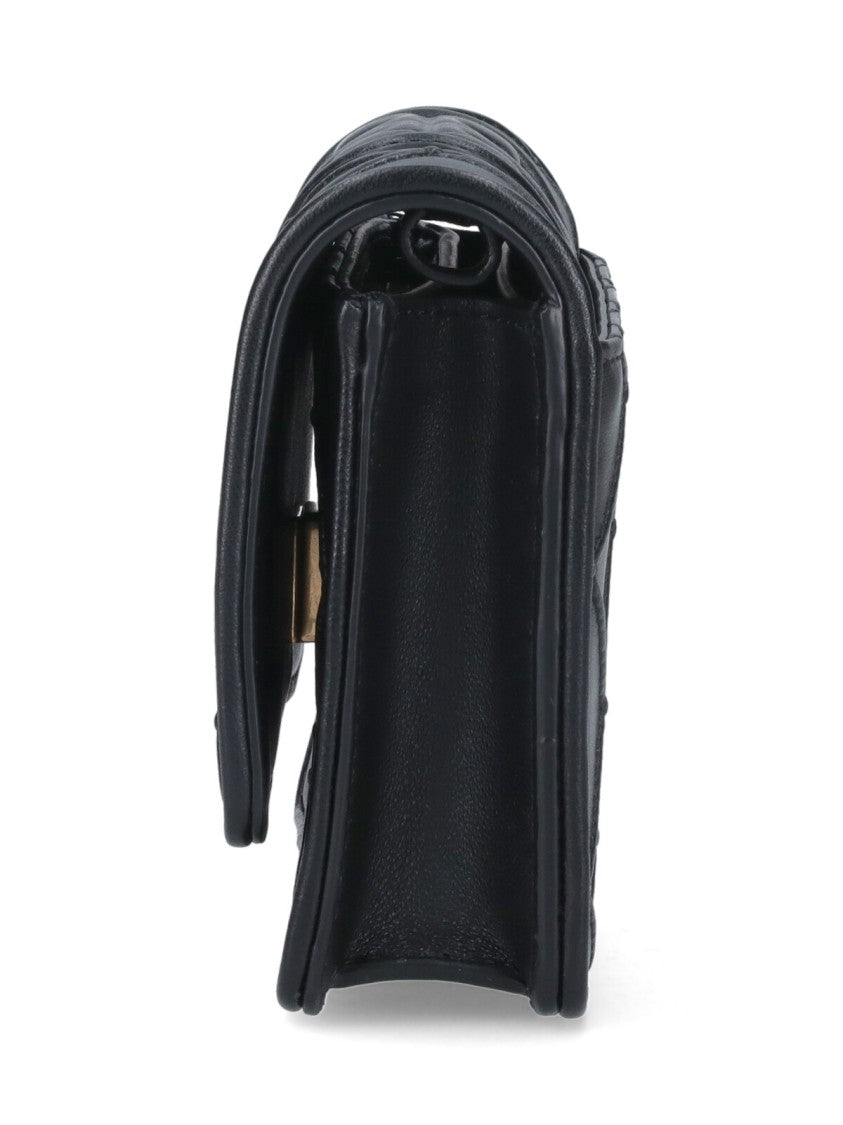 Tory Burch "Fleming" Chain Wallet - Black