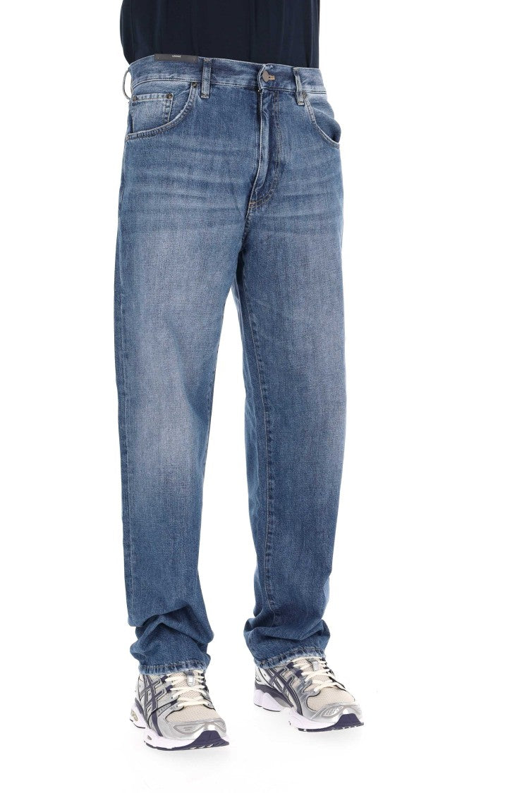 Pt Denim Loose Fit Pure Cotton Denim Jeans