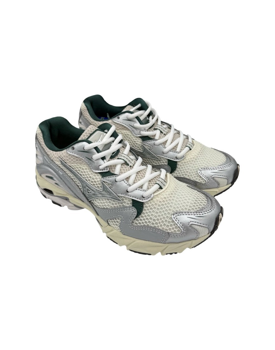 Mizuno Breathable Grey Mesh Athletic Sneakers With Cushioned Sole