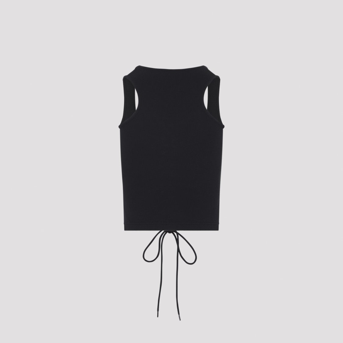 Balenciaga Black Cotton Lace Up Top