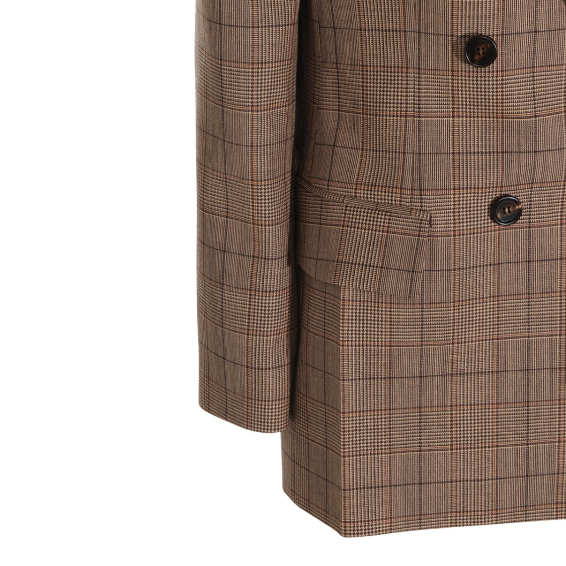 Chloé Brown Plaid Tailored Silhouette Blazer
