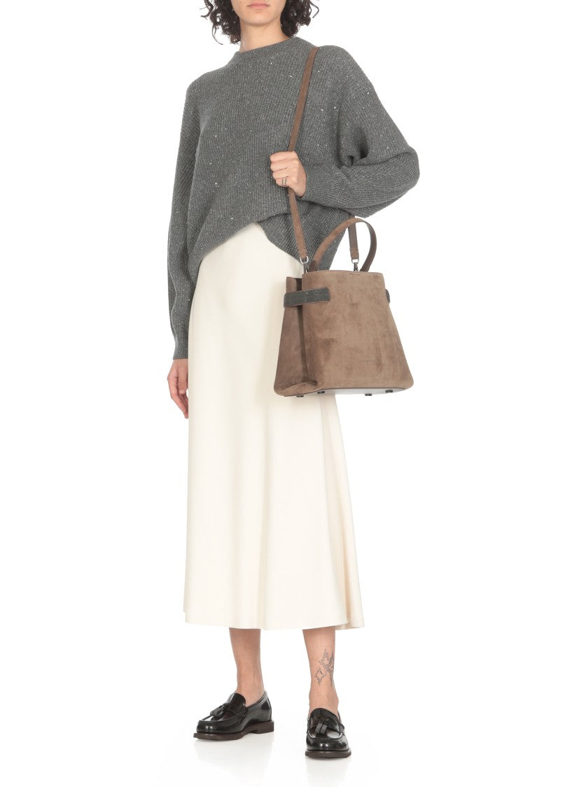 Brunello Cucinelli Precious Bands Shoulder Bag