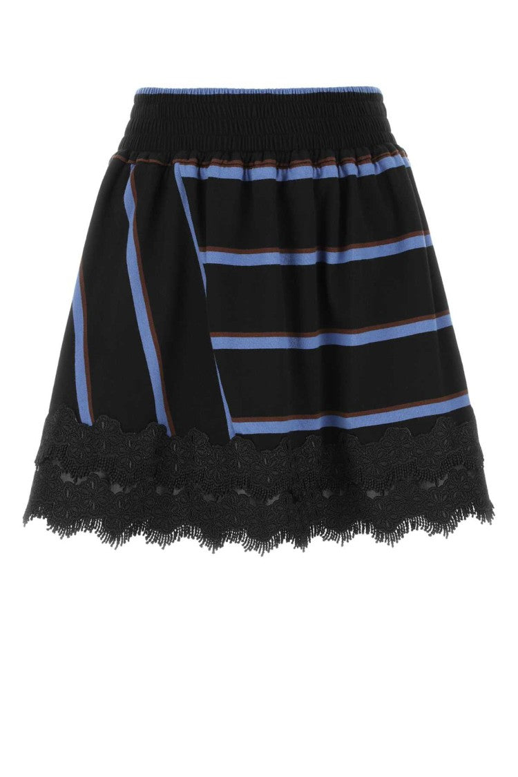 Koche Embroidered Cotton Mini Skirt
