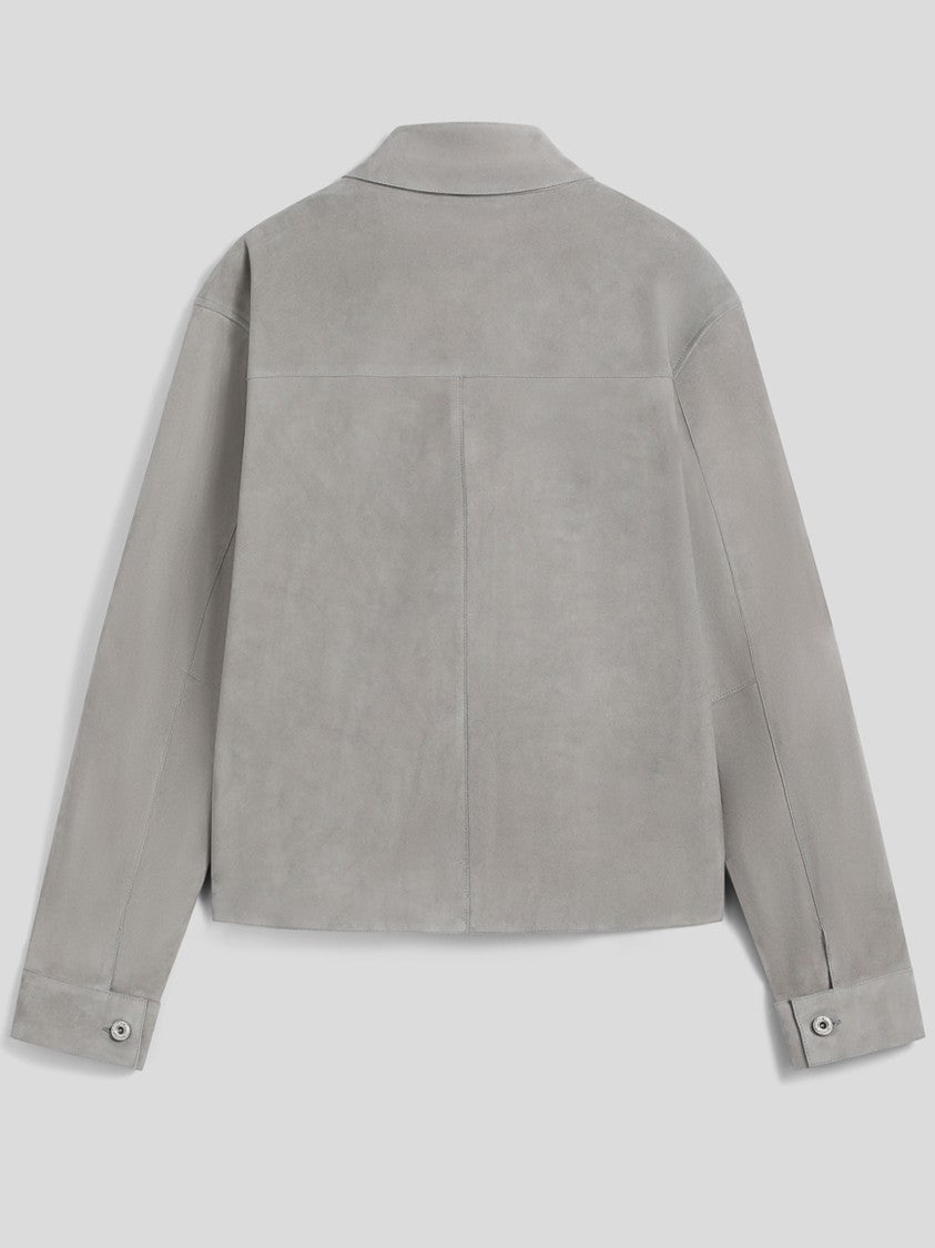 Pence Gioele Cropped Suede Like Texture Jacket