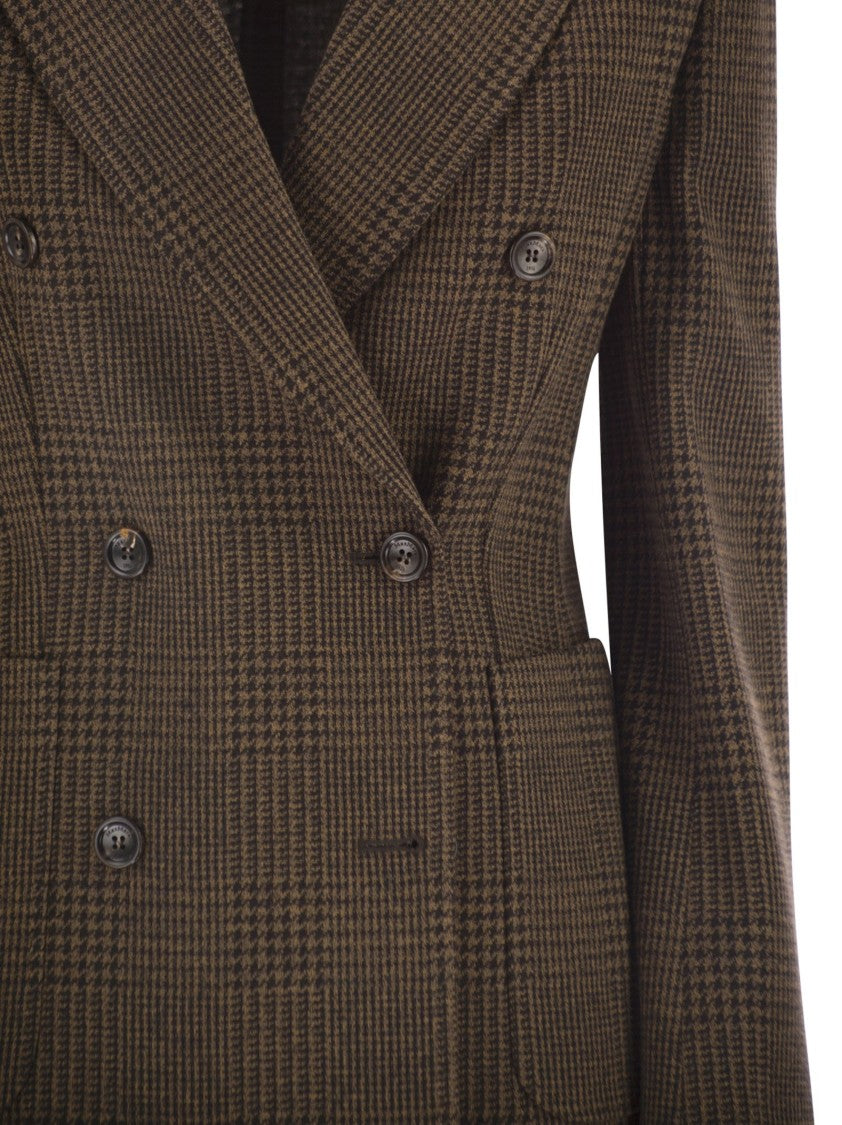 Max Mara Zulma - Patterned Wool Blend Jersey Blazer