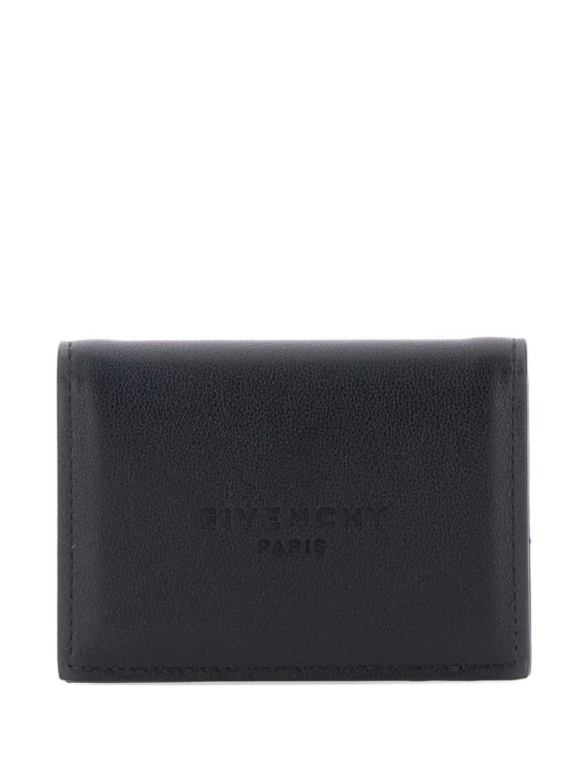 Givenchy Rectangular Black Wallet With Embossed Branding