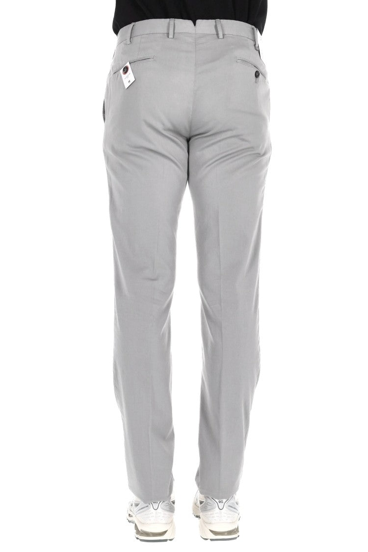 Pt Torino Super Slim Fit Cotton-Silk Trousers