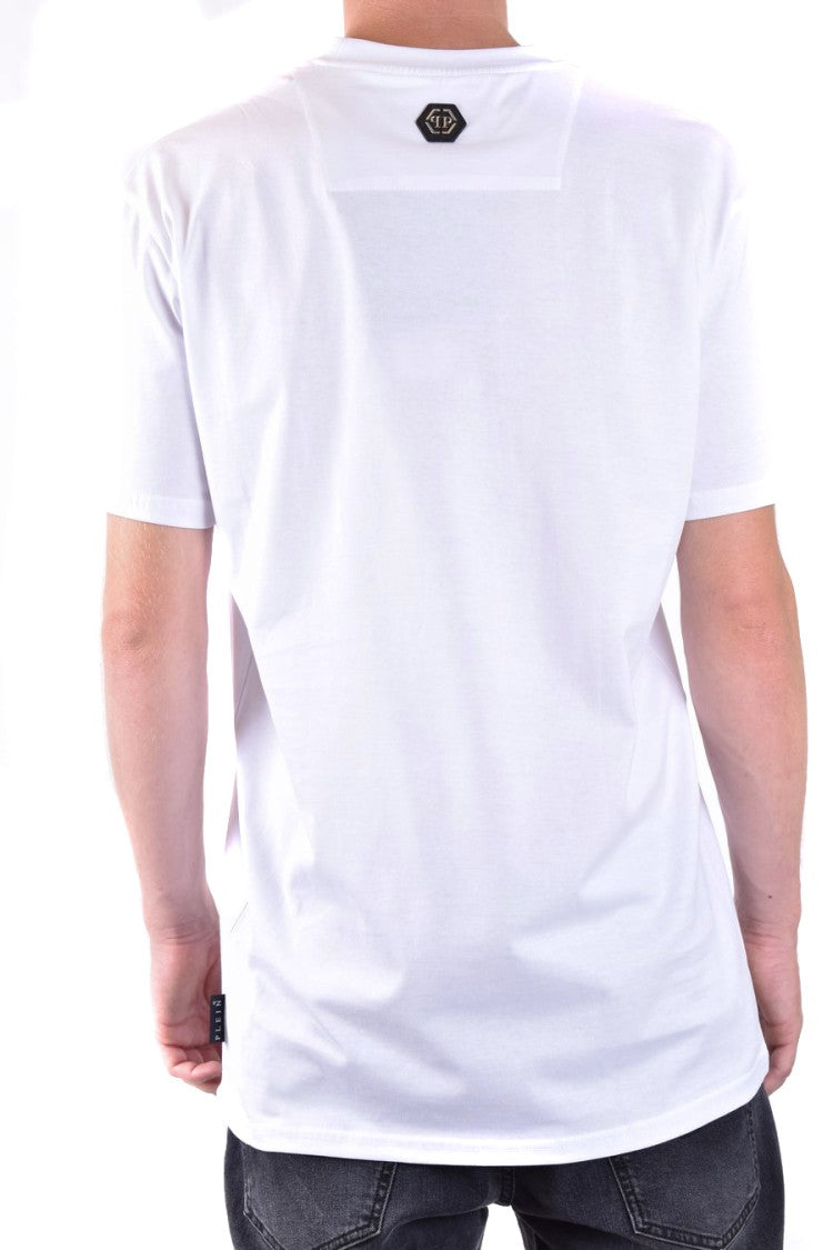 Philipp Plein Short-Sleeve Cotton T-Shirt Hexagonal Logo