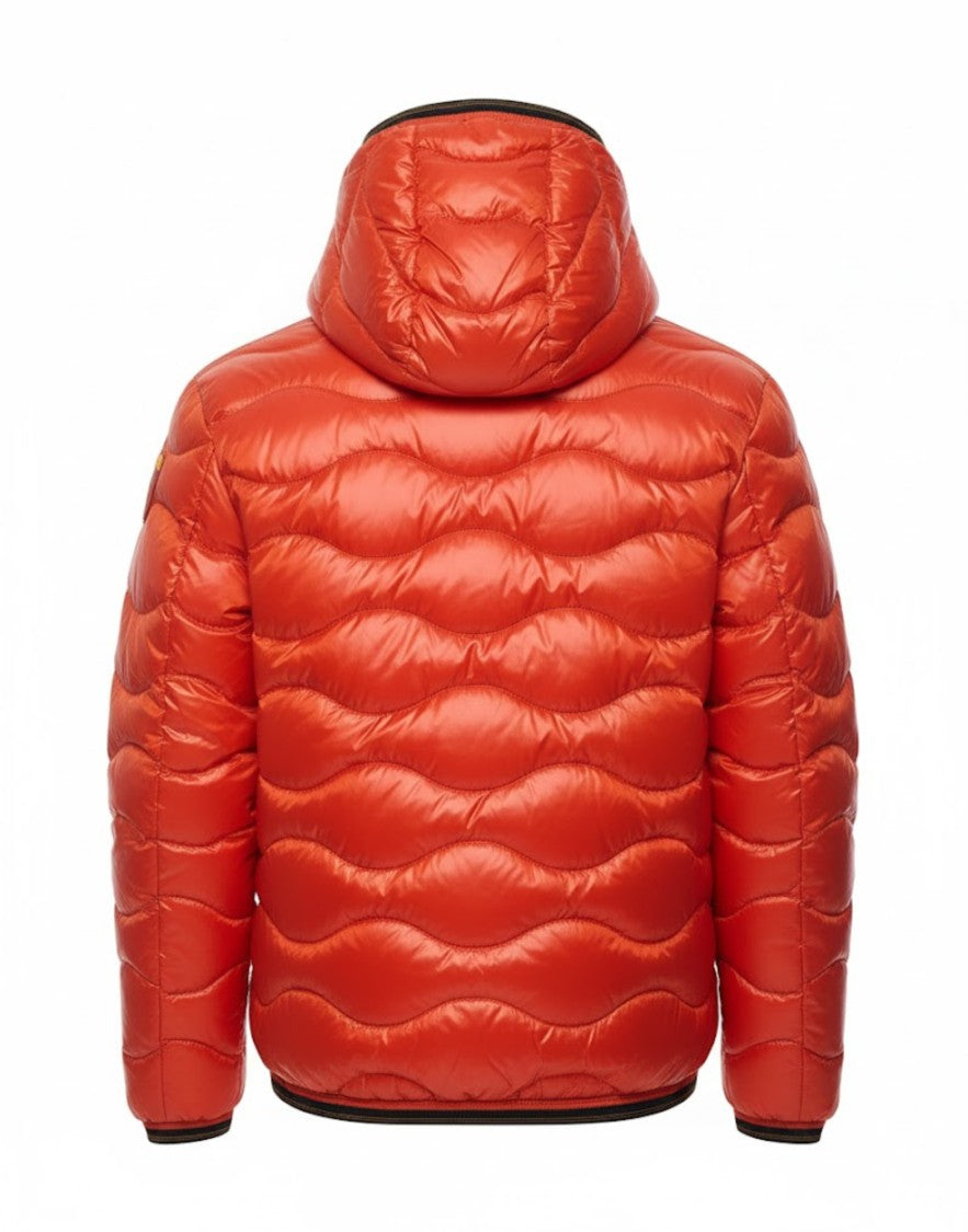 Blauer Wave-Quilted Puffer Jacket With Glossy Finish