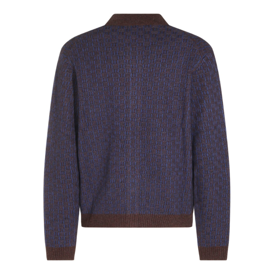 Nn.07 Textured Knit Sweater With Button-Up Front And Contrast Details