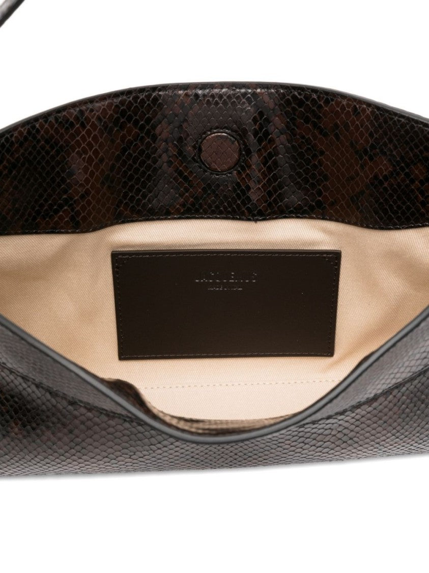 Jacquemus Snake-Embossed Calf Leather Shoulder Bag