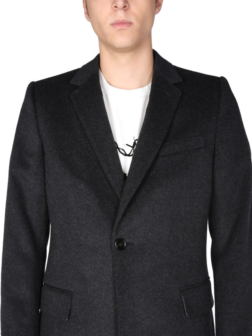 Dolce & Gabbana Single-Breasted Velours Coat