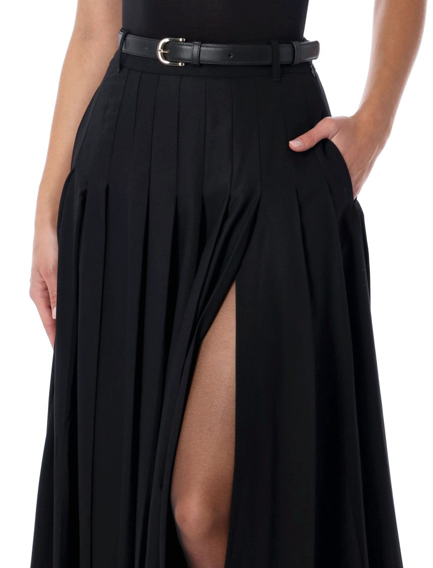 Self-Portrait Pleated Maxy Skirt
