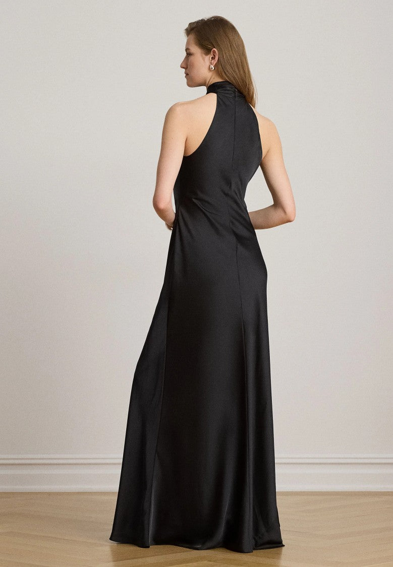 Lauren Ralph Lauren Halter Neck Keyhole Flowing Maxi Dress