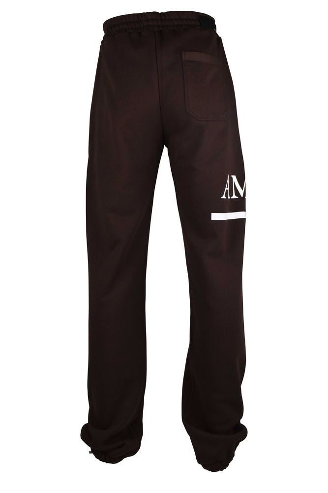 Amiri Brown Cotton Jogging Pants With Logo