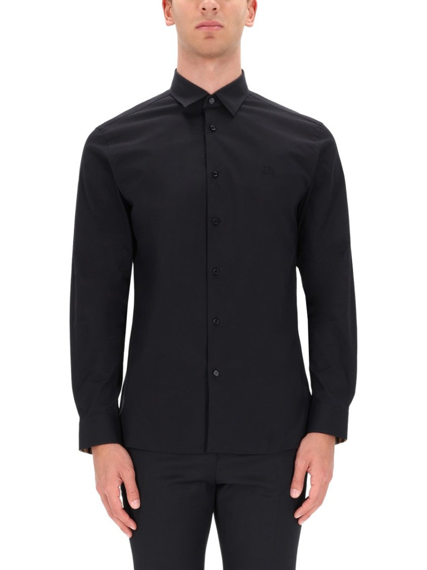 Burberry Subtle Check Cotton-Blend Tailored Shirt