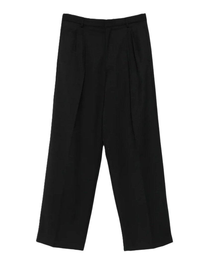 Amaranto Wide-Leg Trousers With Front Pinces And Tailored Design
