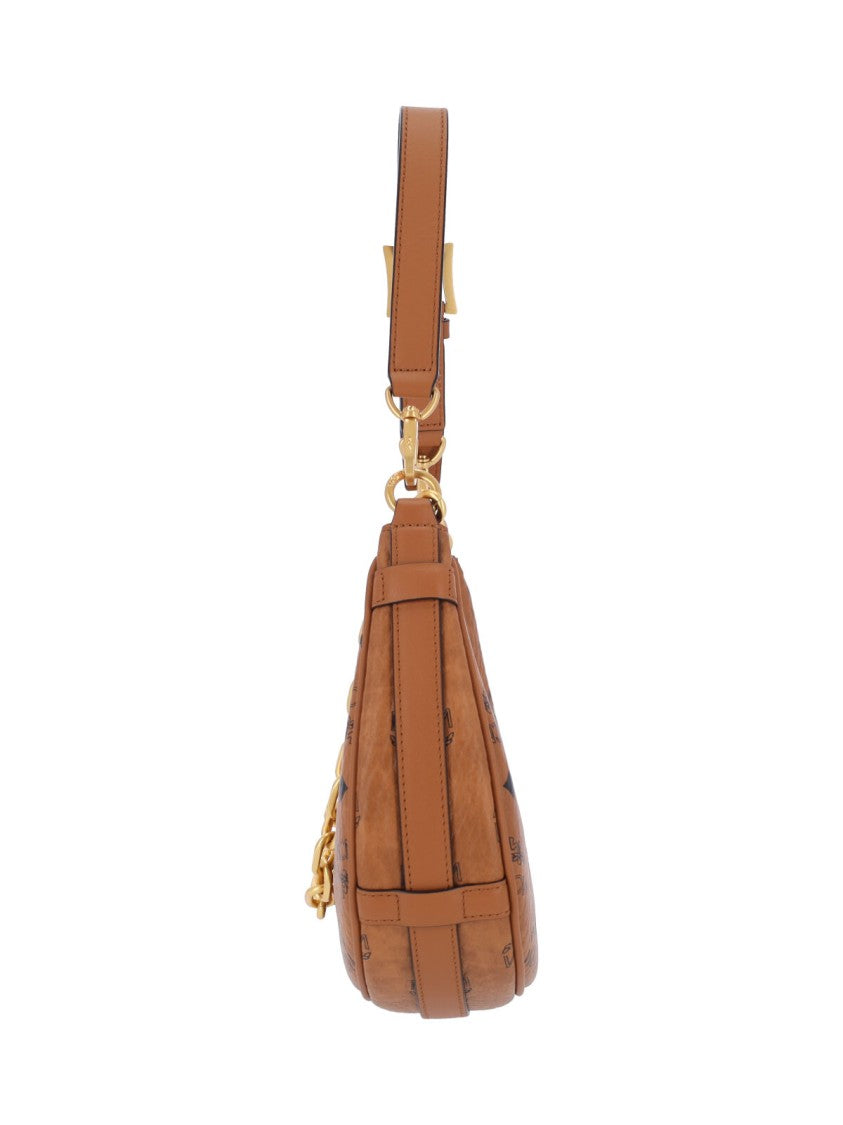 Mcm “Aren Crescent” Hobo Bag – Brown