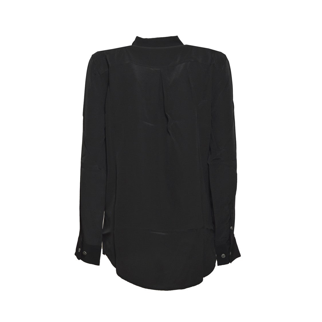 Equipment Essential Black Silk Shirt