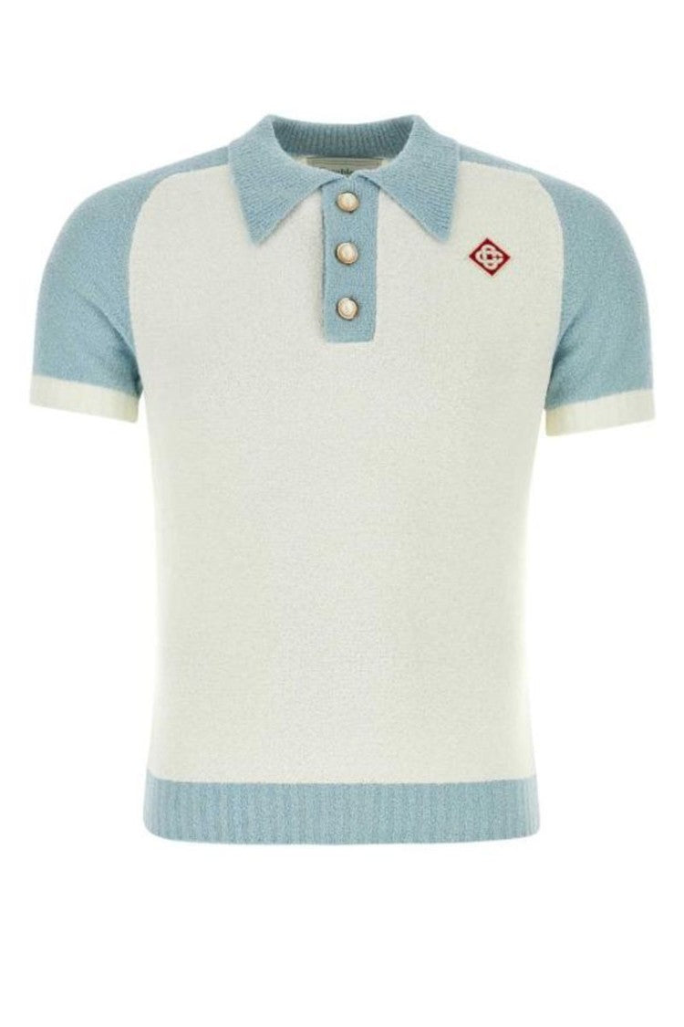 Casablanca Short-Sleeve Textured Polo Shirt