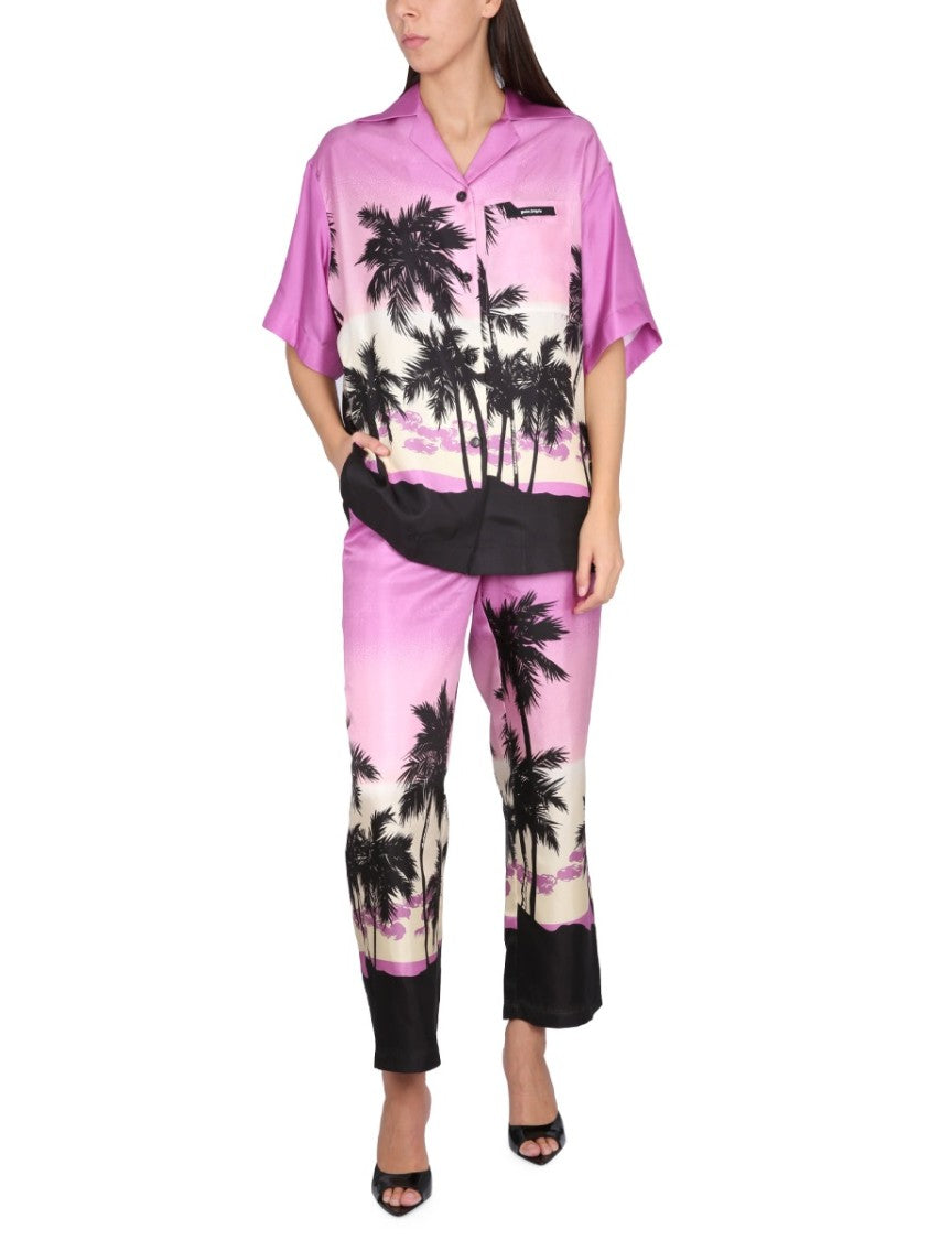 Palm Angels Pants With Sunset Print