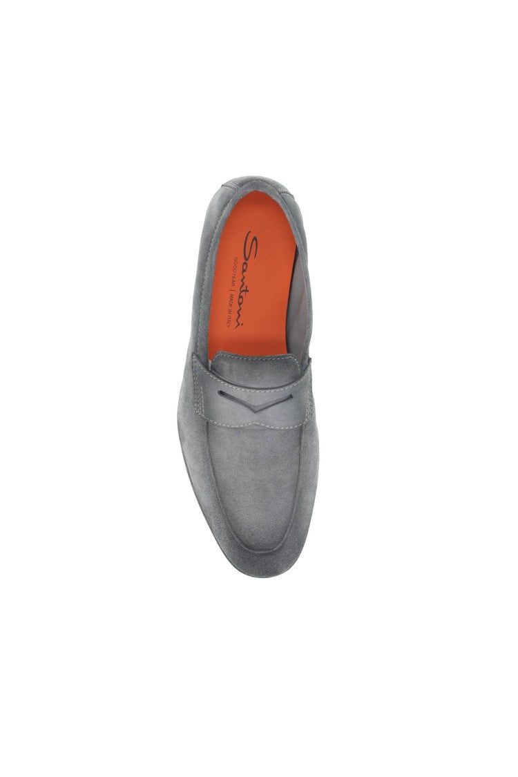 Santoni Carlo Suede Velatura Driver Loafers