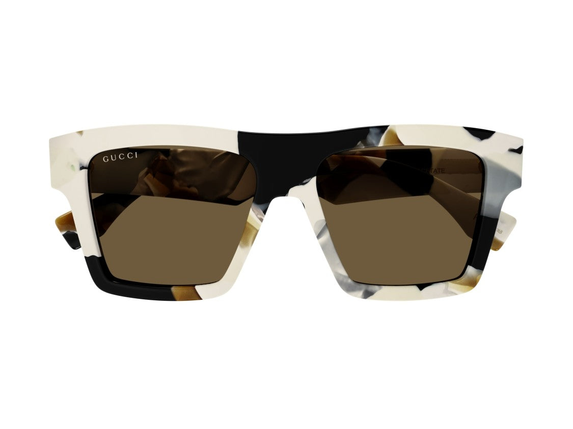Gucci Gg1623s Marbled Bold Oversized Square Sunglasses