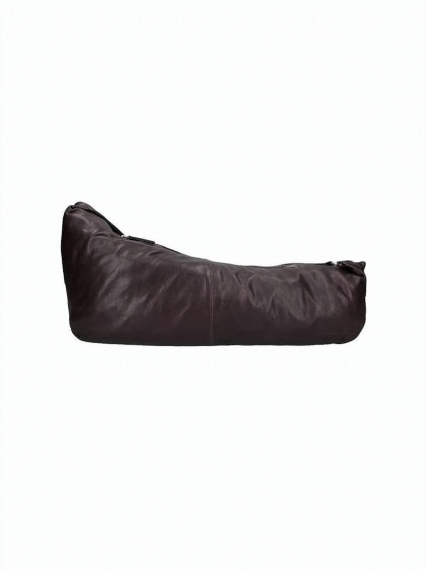 Paloma Wool Elongated Leather Hobo Shoulder Bag With Zipper Detail