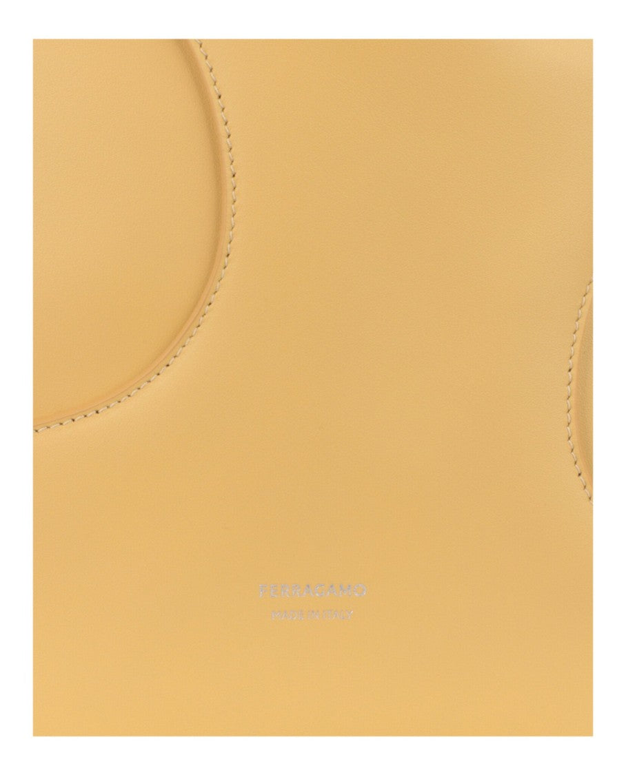 Ferragamo Debossed Cut-Out Hobo Bag