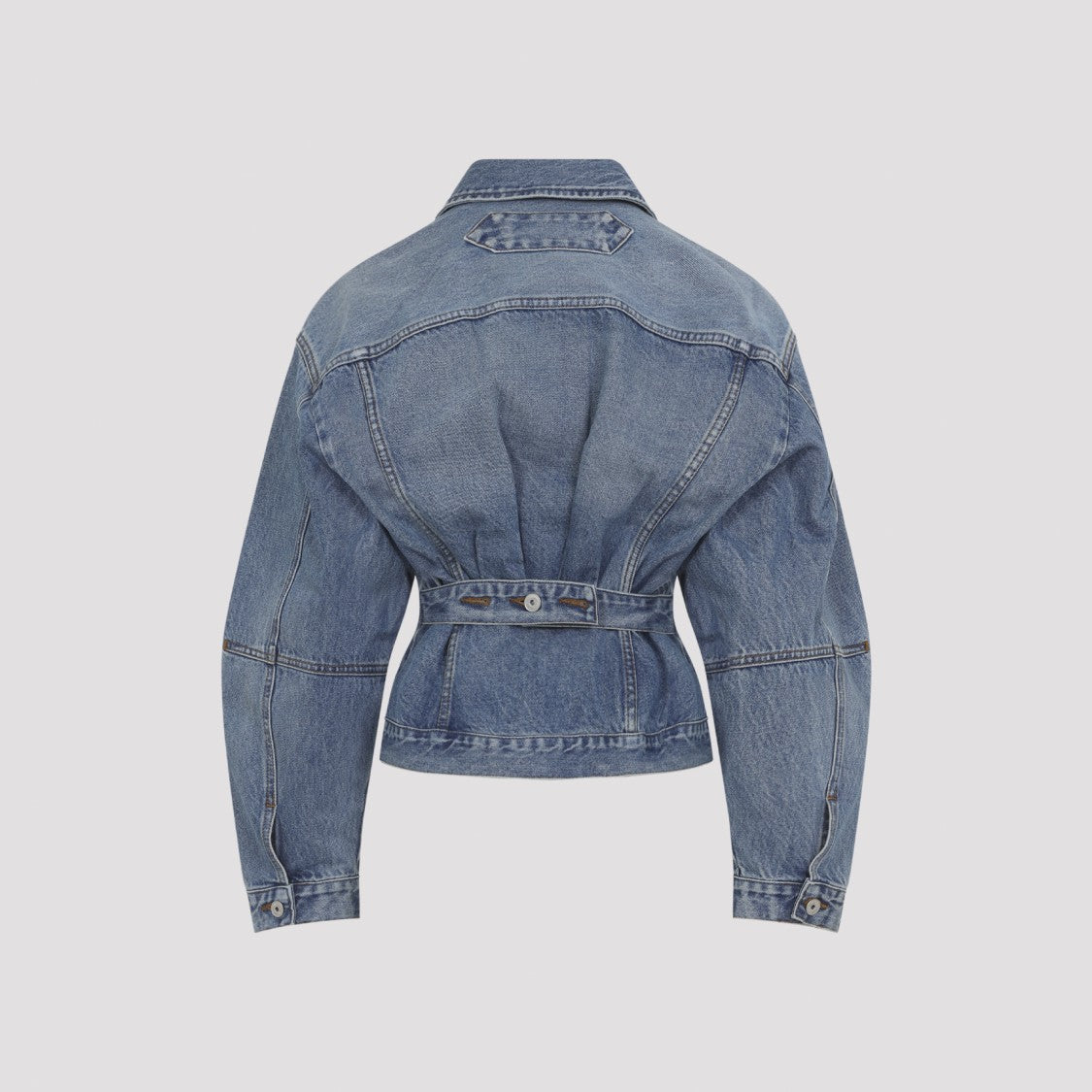 Jacquemus Fitted Denim Jacket With Classic Collar