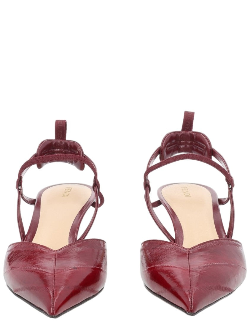 Fendi Bordeaux Pointed Toe Stiletto Pumps