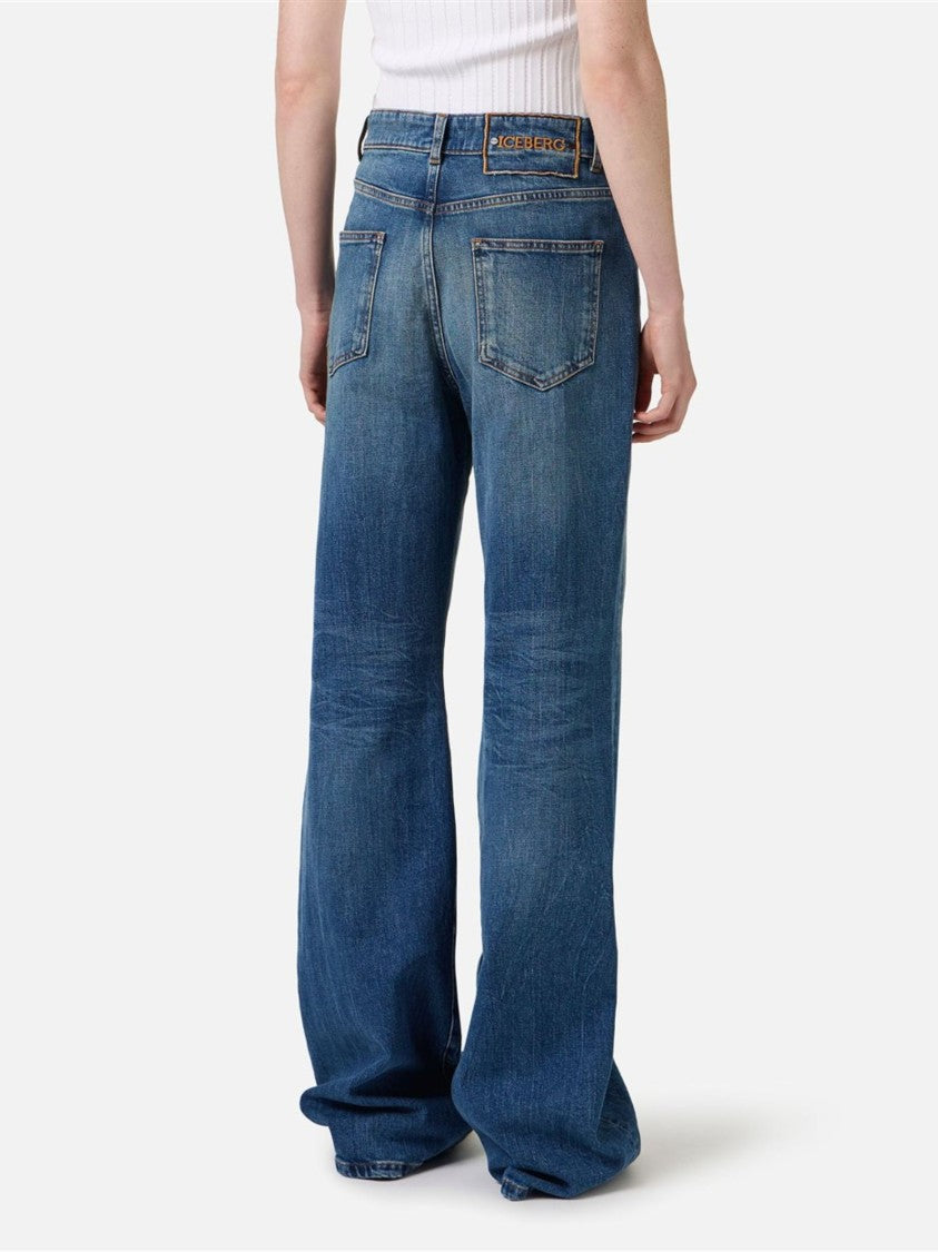 Iceberg Stone Wash New Flare Fit Jeans