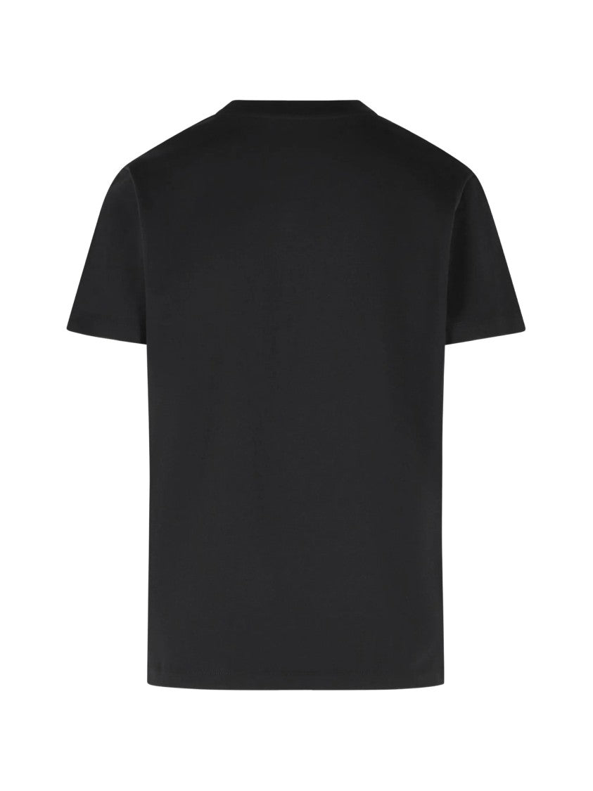 Moncler Black Crew Neck Short-Sleeved Top
