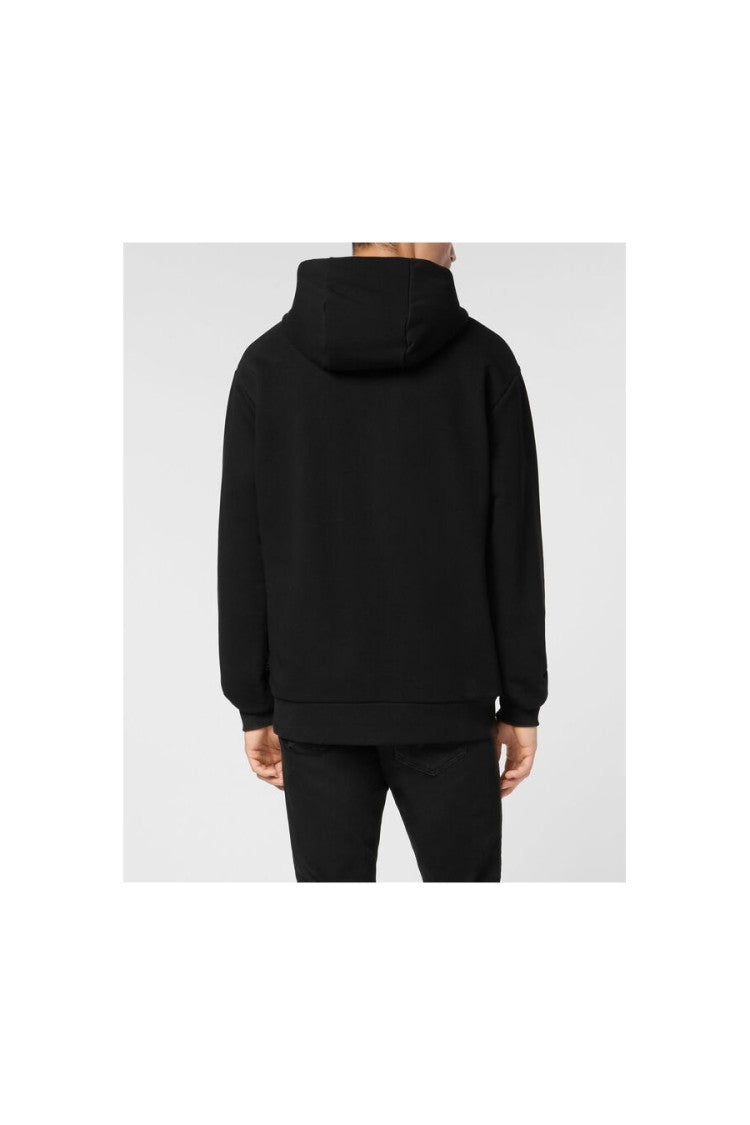 Philipp Plein Hooded Sweatshirt With Prominent Logo Patch