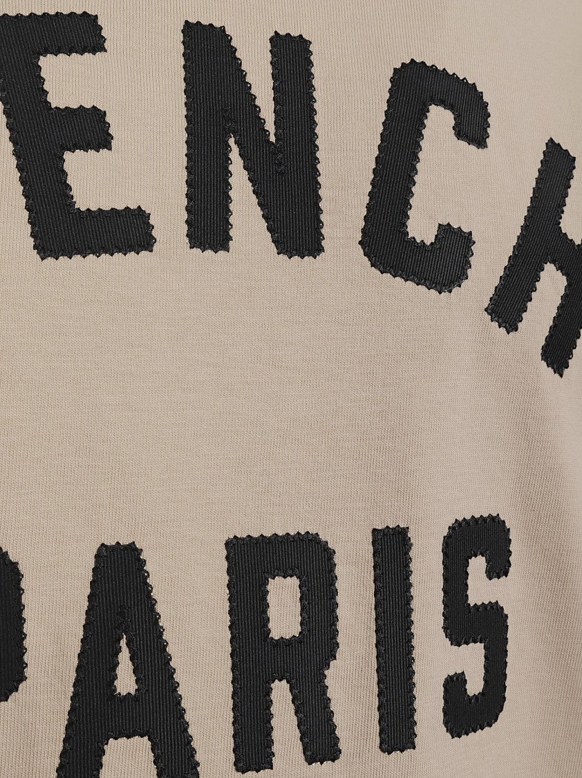 Givenchy Cotton Jersey T-Shirt With Gros-Grain Logo Detail