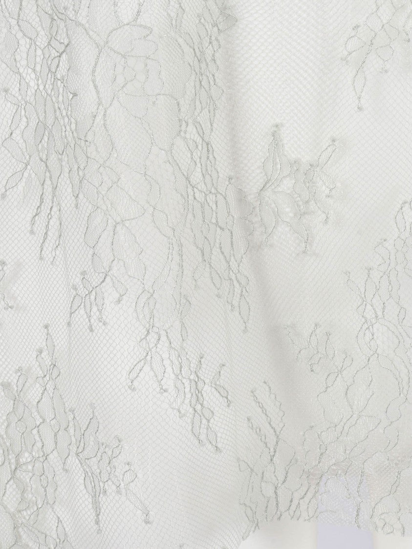 Alberta Ferretti Lace-Detail Long-Sleeved Blouse With Sheer Cuffs