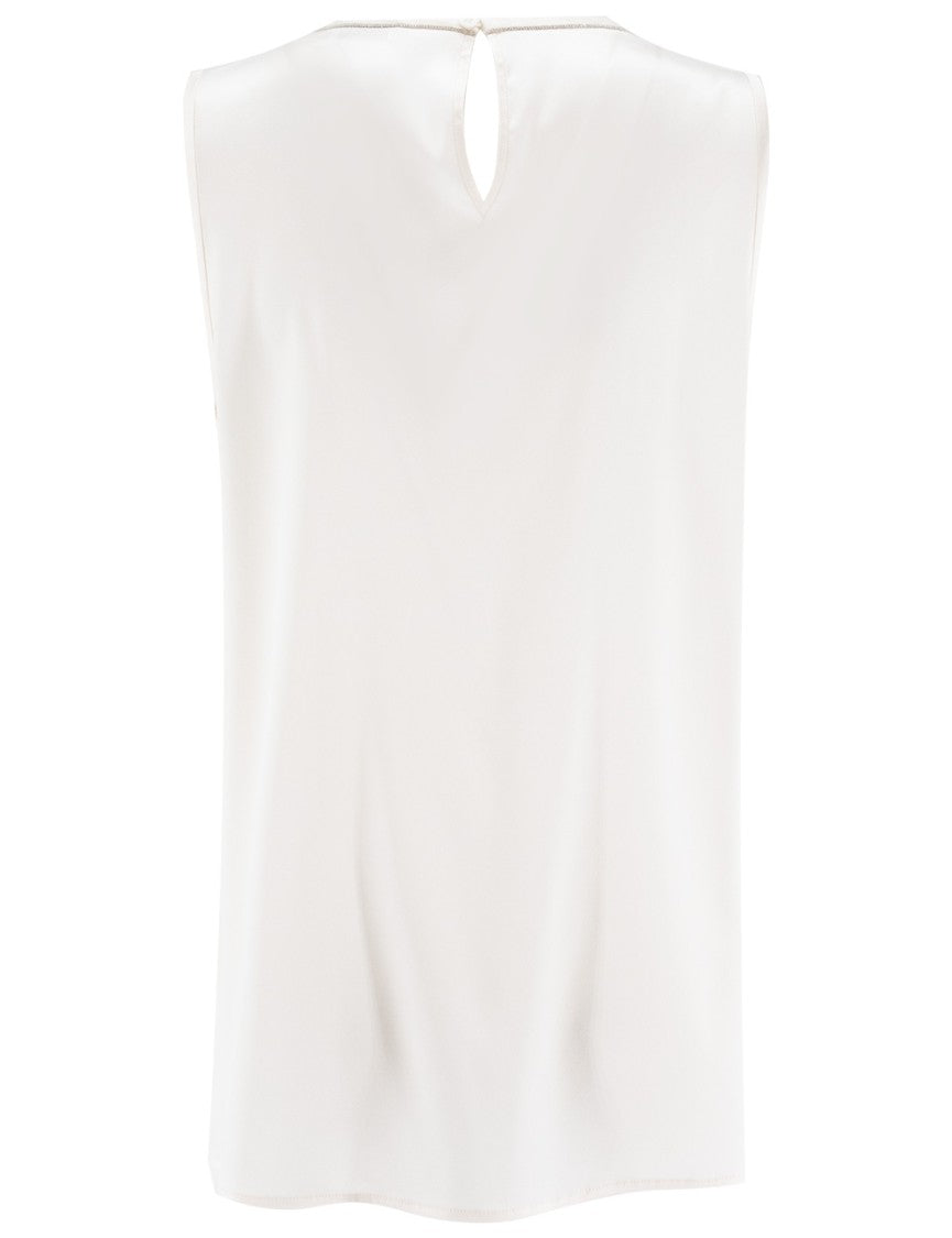 Peserico Silk Top With Round Neck