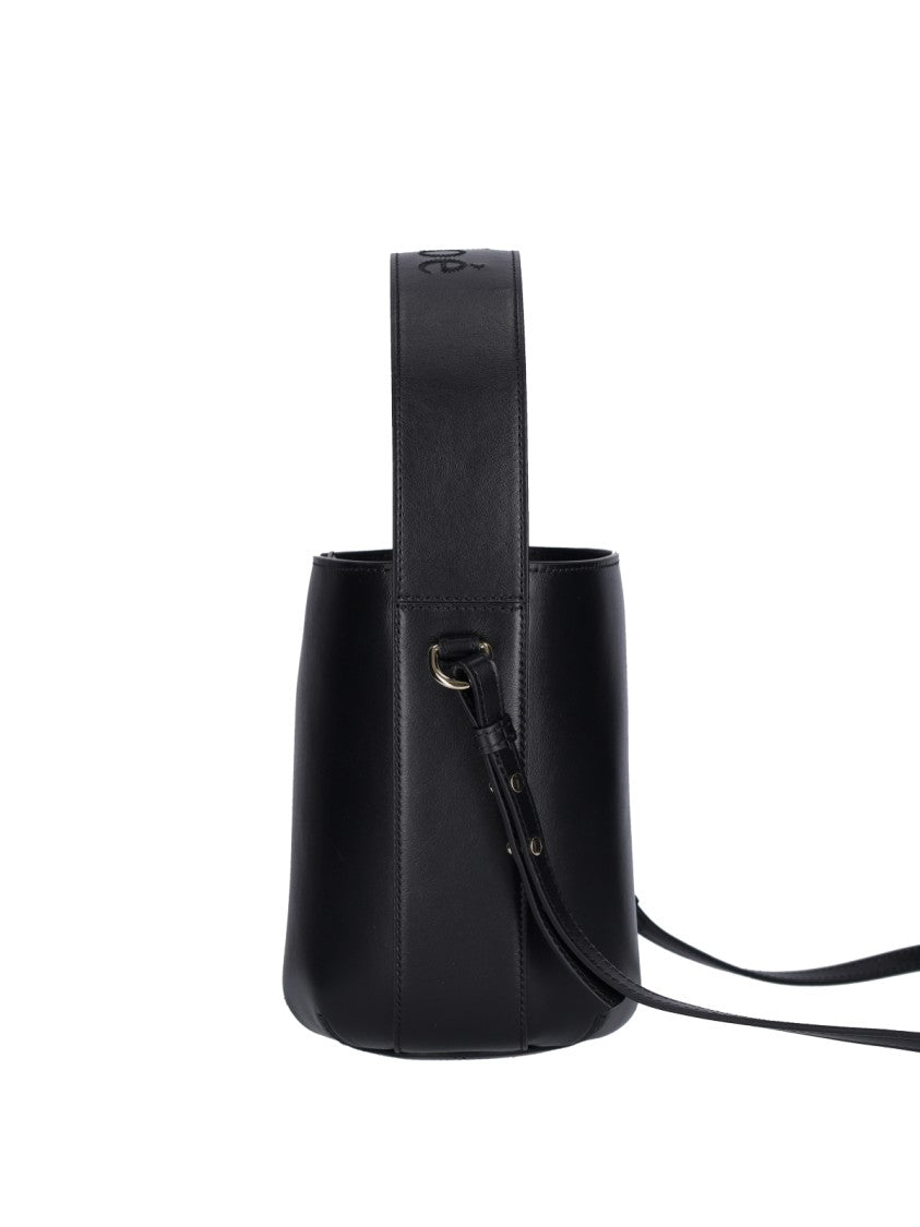 Chloé Black Sense Mini Leather Bucket Bag