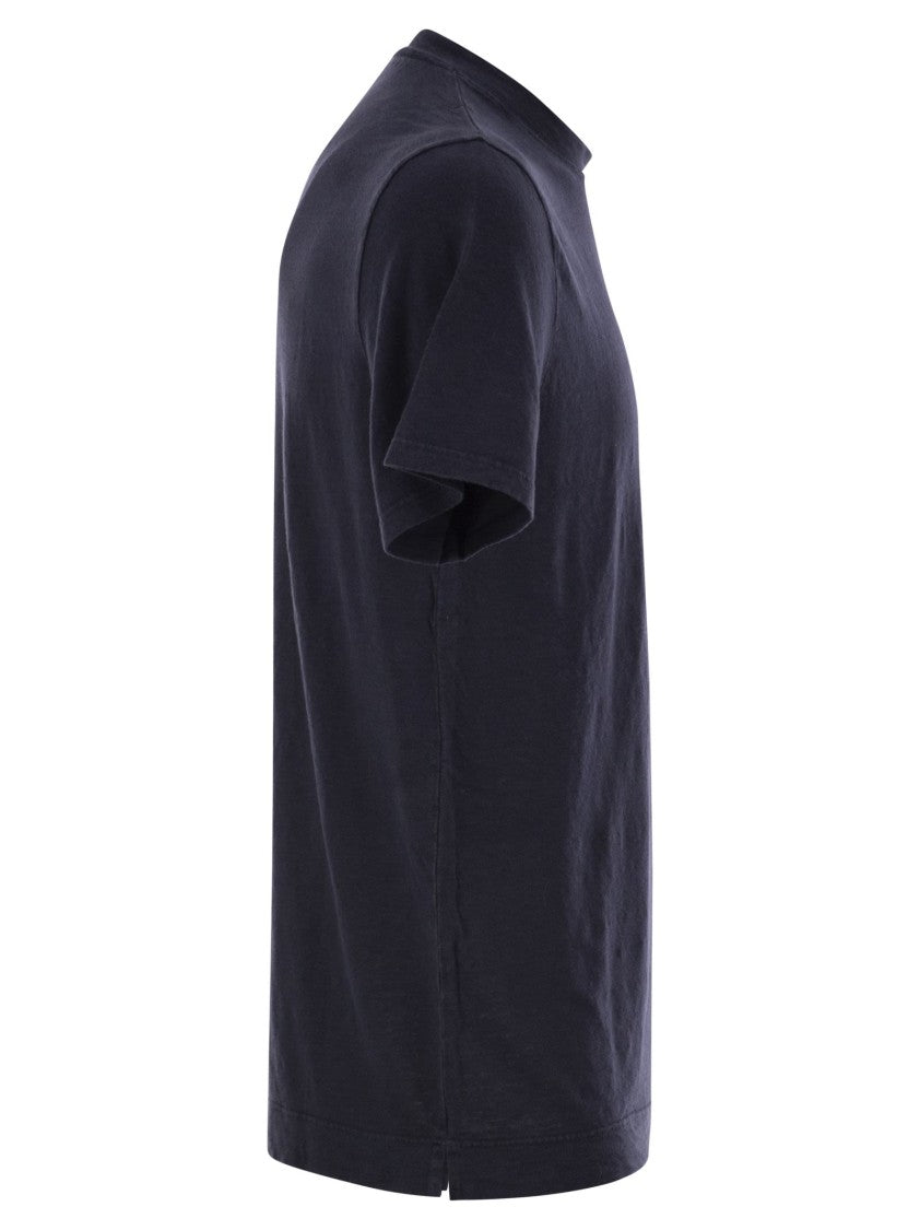 Fedeli Stretch Linen Short-Sleeved T-Shirt