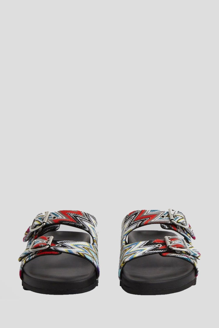 Missoni Sandals With Double Strap In Slub Fabric