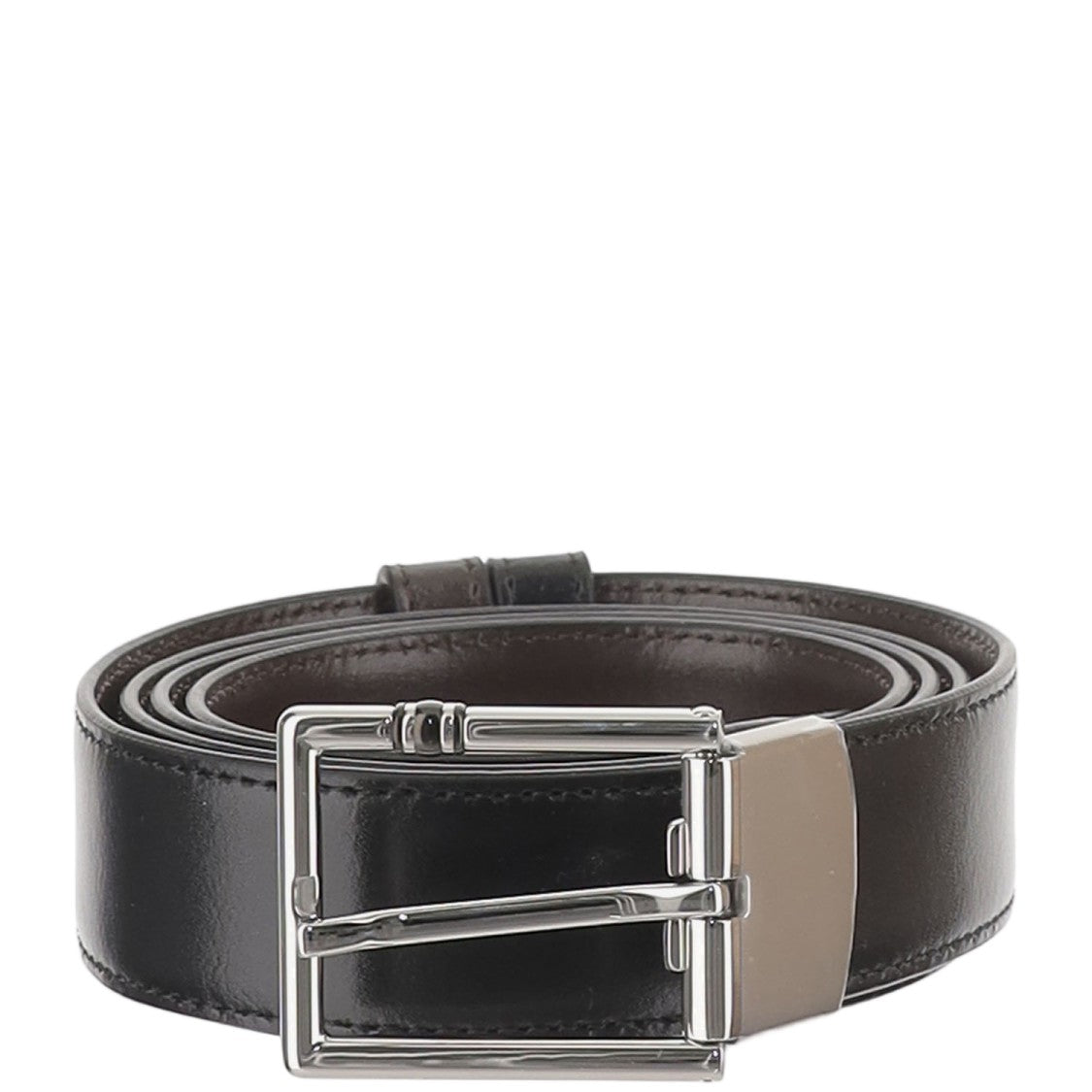 Montblanc Reversible Leather Belt With Rectangular Buckle