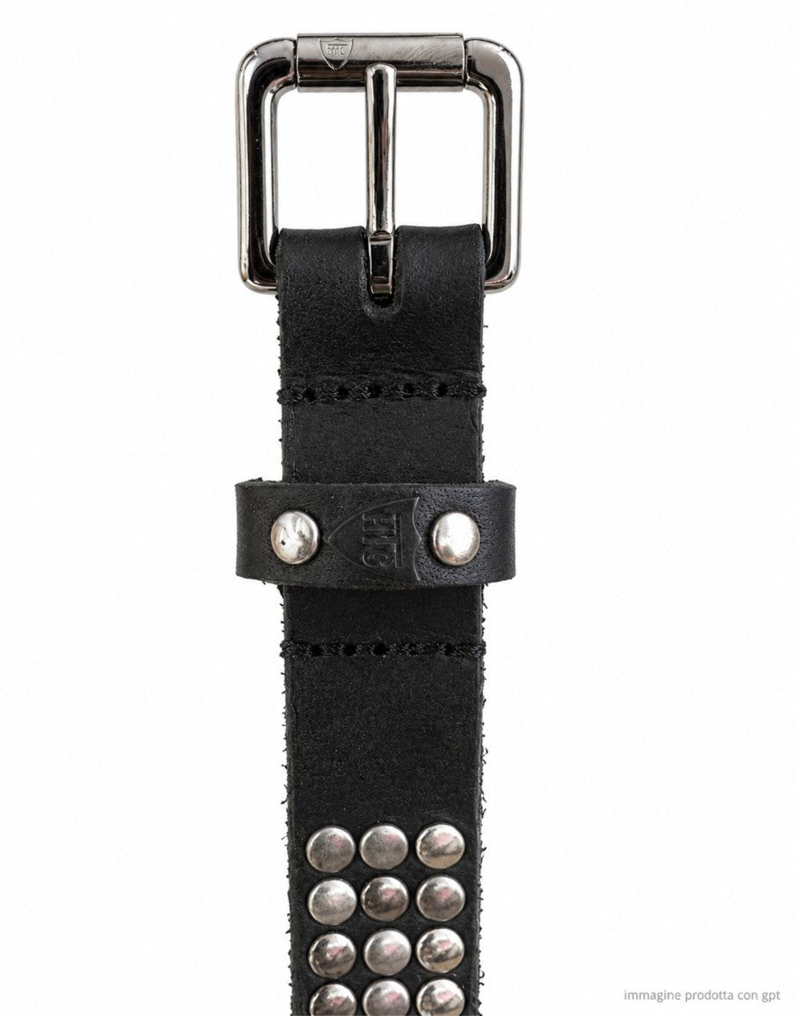 Htc Los Angeles Black 3000 Studs Leather Studded Belt