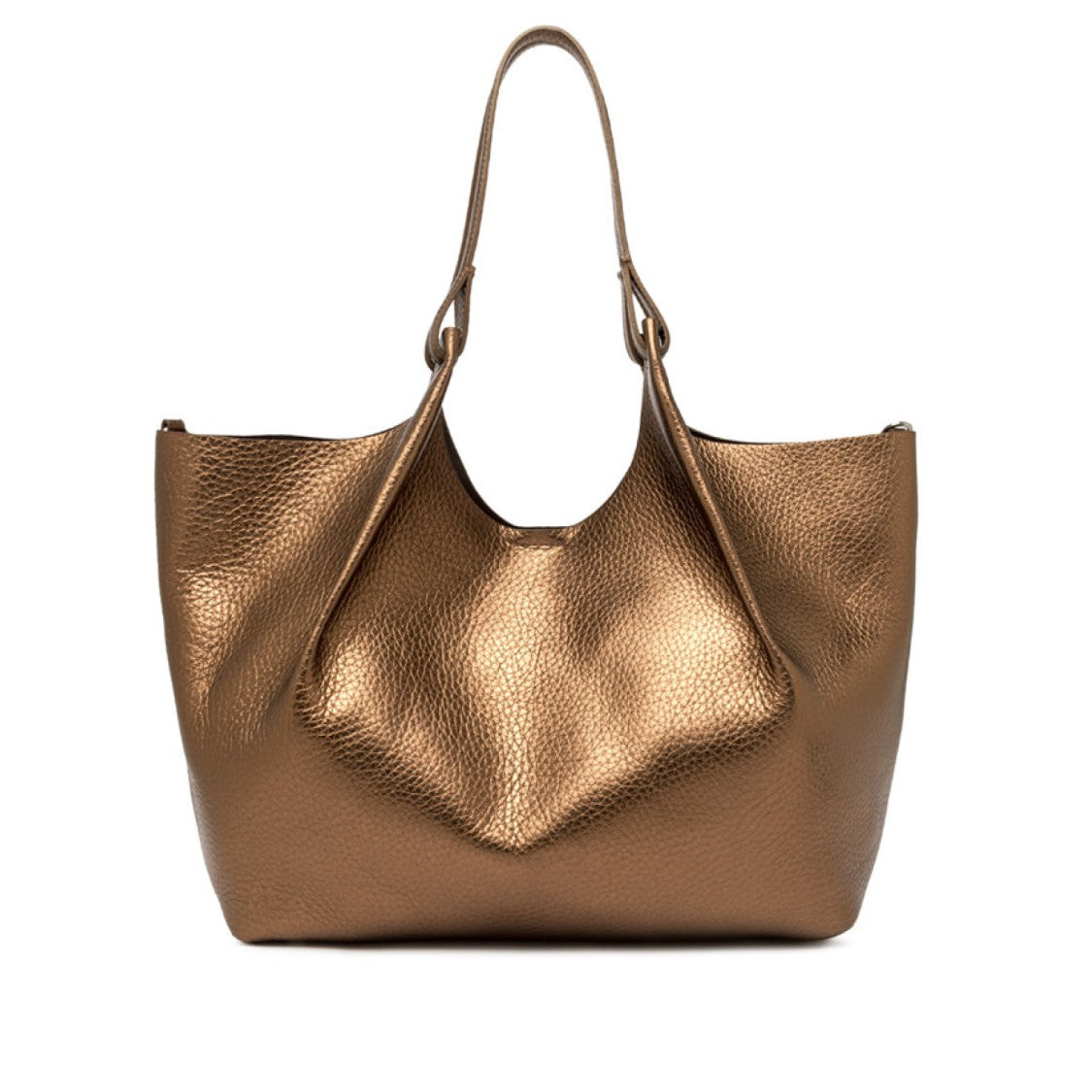 Gianni Chiarini Copper Dua Bag With Dark Brown Interior