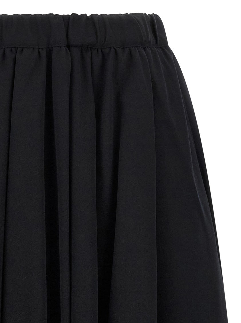 Comme Des Garçons Maxi Wool Skirt With Pleated Wheel Silhouette