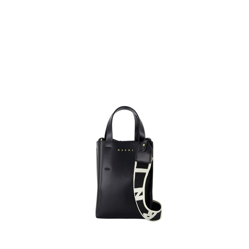 Marni Museo Nano Shopper Bag - Leather - Black