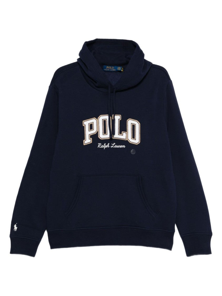 Polo Ralph Lauren Classic Navy Blue Hoodie With Embroidered Logo
