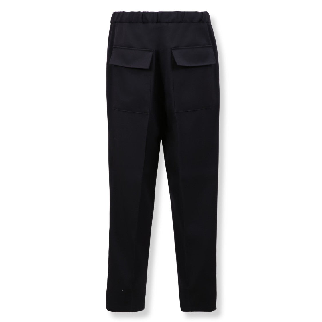 Jil Sander Straight Wool Trousers With Back Flap Pockets