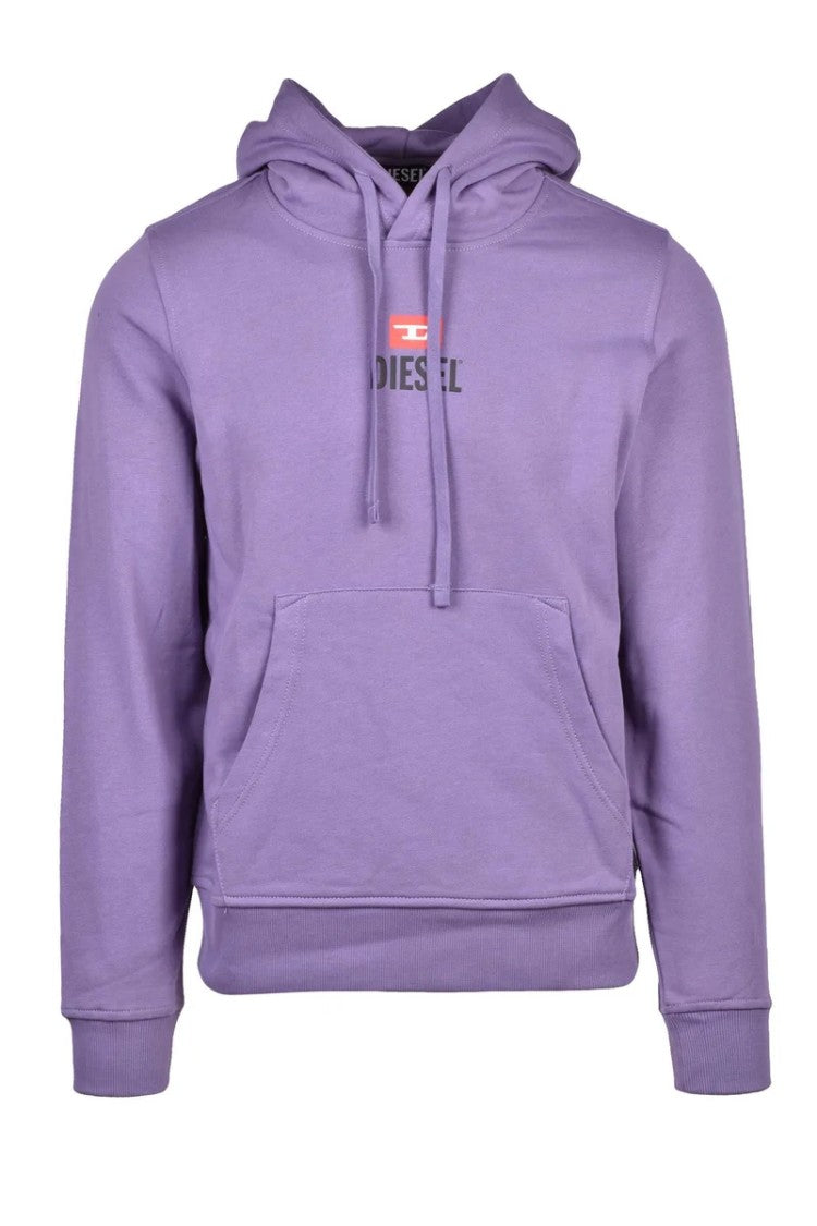 Diesel Purple Hooded Cotton Hoodie