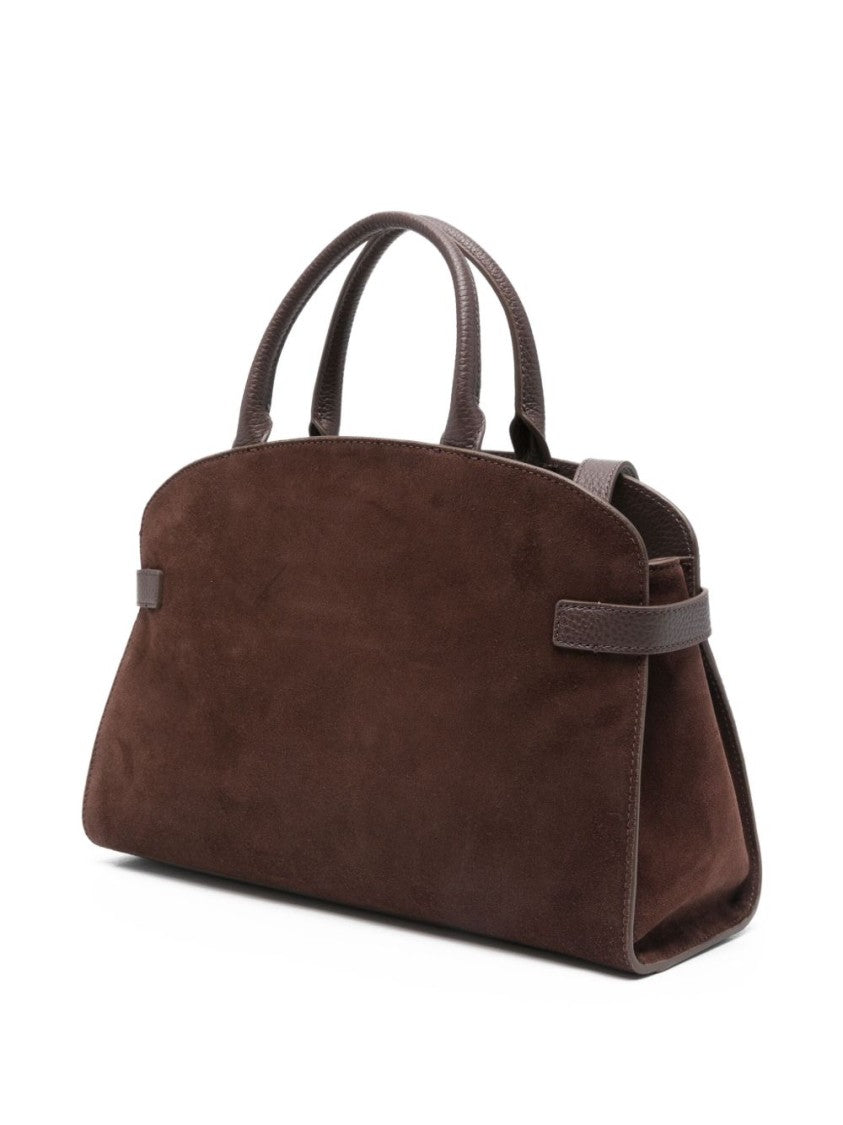 Coccinelle Structured Brown Calfskin Shoulder Bag