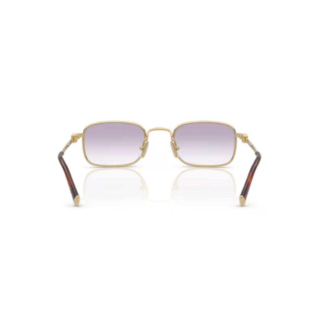 Miu Miu 0Mu A53s Rectangular Gold Metal Sunglasses